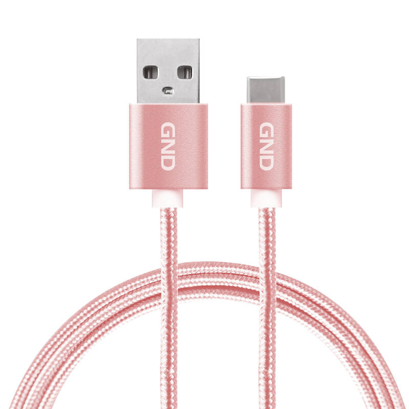 Kabel GND USB / USB-C / 1 m / růžová Varianta: ivi1