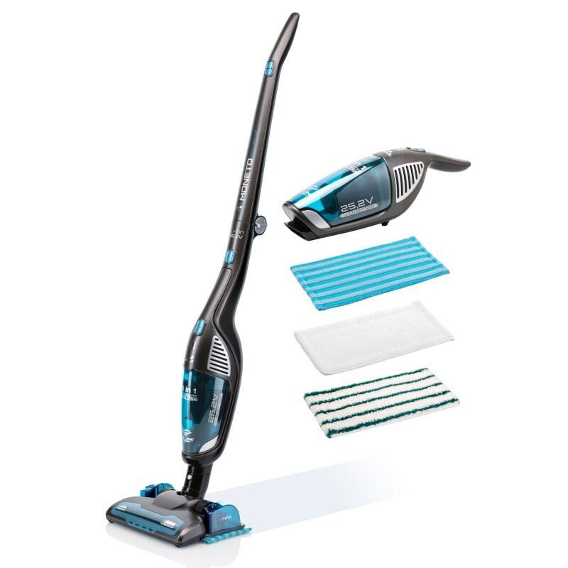 Tyčový a ruční bezsáčkový vysavač ETA Moneto Aqua Plus 8449 90000 s mopem / 3 v 1 / 80 dB / 0,55 l / černá/šedá Varianta: ivi3
