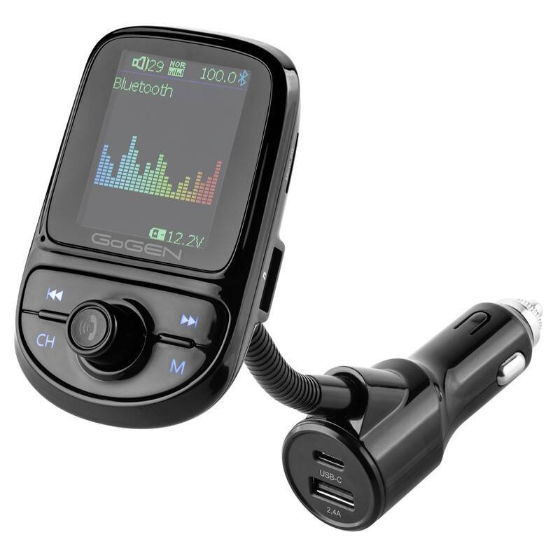 FM Transmitter GoGEN CTR 585 BT C N / USB-C / Bluetooth 5.0 / LED displej / černá Varianta: ivi1