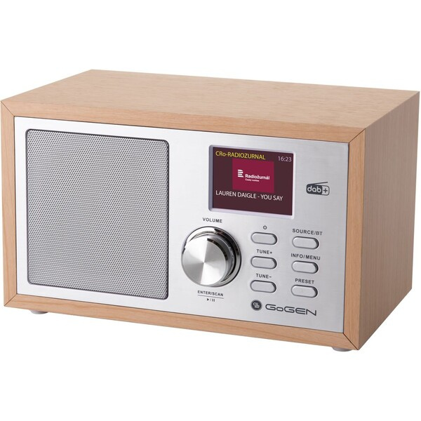 GoGEN DAB620, stříbrná GOGDAB620BTCS Dřevěná