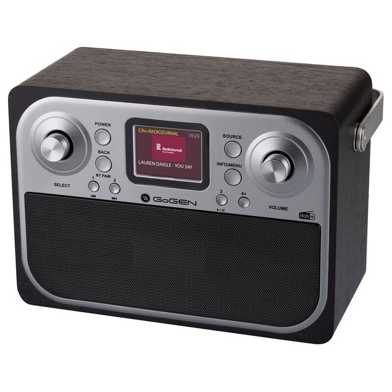 Radiopřijímač s DAB+ GoGEN DAB 700 BTCB / 9 W / Bluetooth 5.0 / barevný LCD displej / černá / šedá Varianta: ivi4