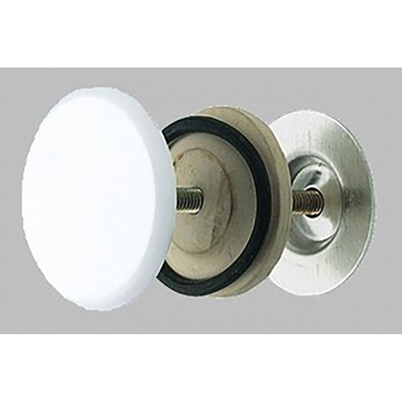 Umyvadlová záslepka mosaz průměr 50 mm, bílá