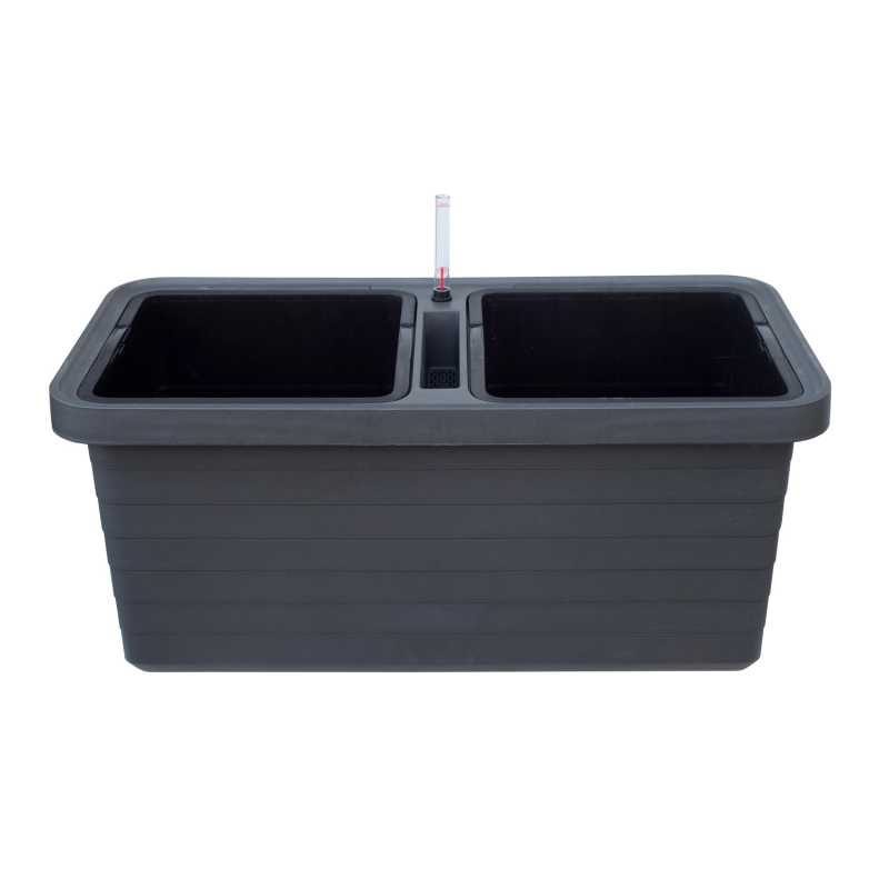 Plastia Velkoobjem. samozavlaž. truhlík Berberis DUO antracit 35 x 78 x 39 cm