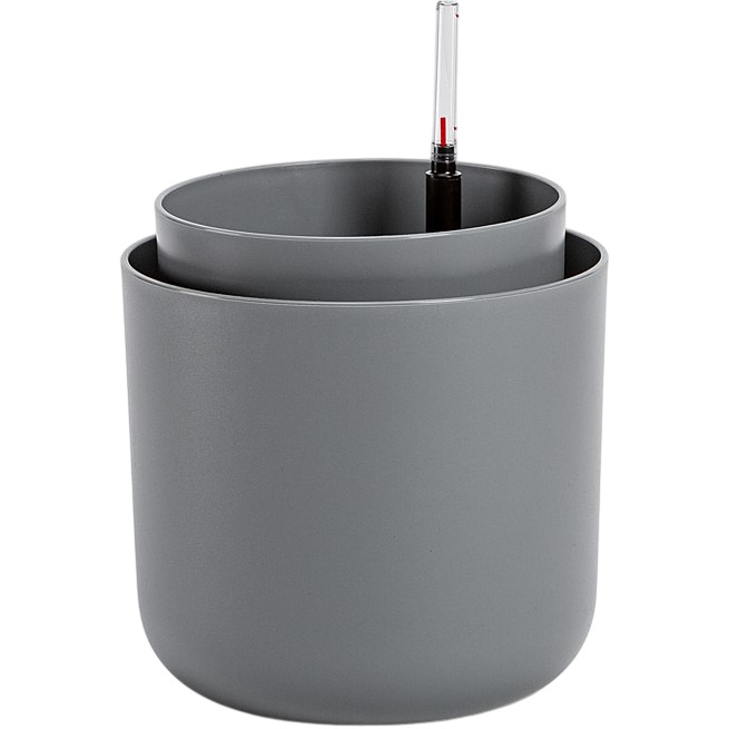Plastia Samozavlažovací květináč Tolita šedá pr. 19 cm