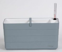 Truhlík Berberis 40 cm Šedomodrá + bílá