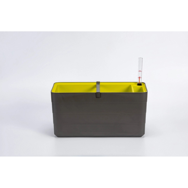 Plastia Samozavlažovací truhlík Berberis antracit + zelená 19,7 x 39,5 x 19,5 cm