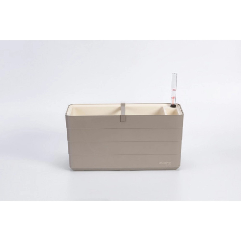 Plastia Samozavlažovací truhlík Berberis taupe + béžová 19,7 x 39,5 x 19,5 cm