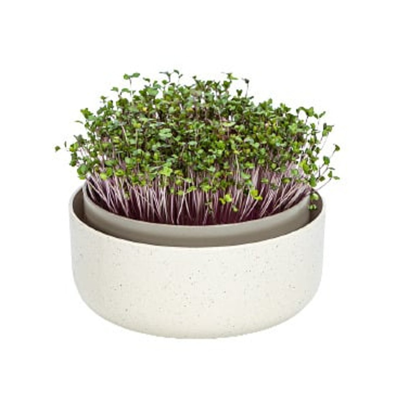 Plastia Microgreens kulatý, slonová kost,16cm