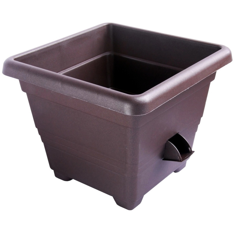 Plastia Samozavlažovací květináč Bergamot čokoláda 25 x 25 cm