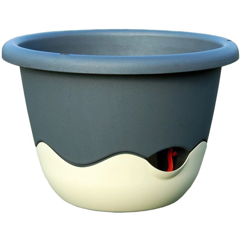 Plastia Květináč se závěsem Mareta antracit slonová kost průměr 25 cm