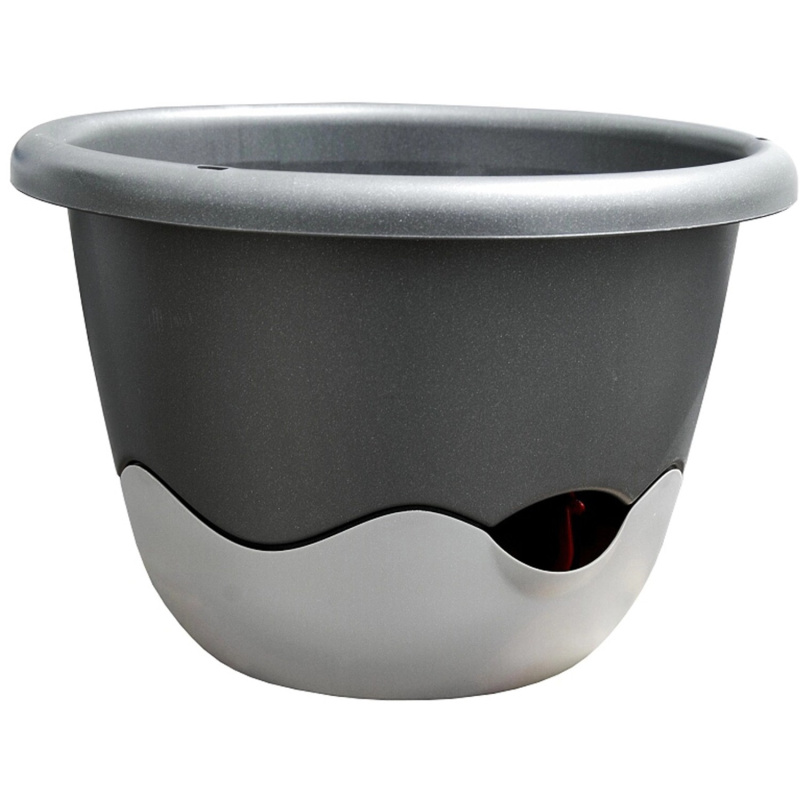 Plastia Květináč se závěsem Mareta antracit průměr 30 cm