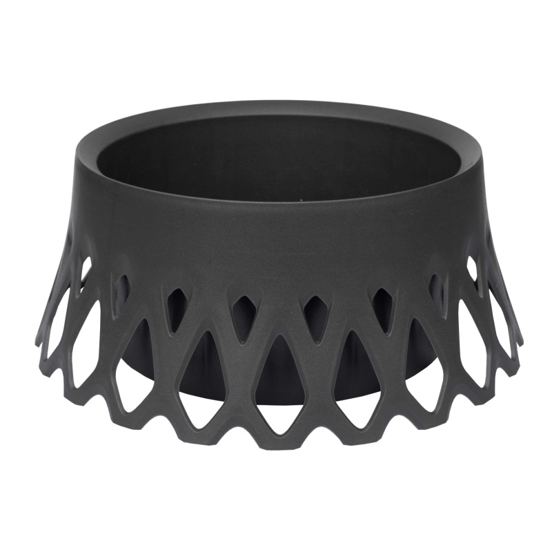 Plastia Samozavlažovací květináč Roseta, antracitová, pr. 30 cm