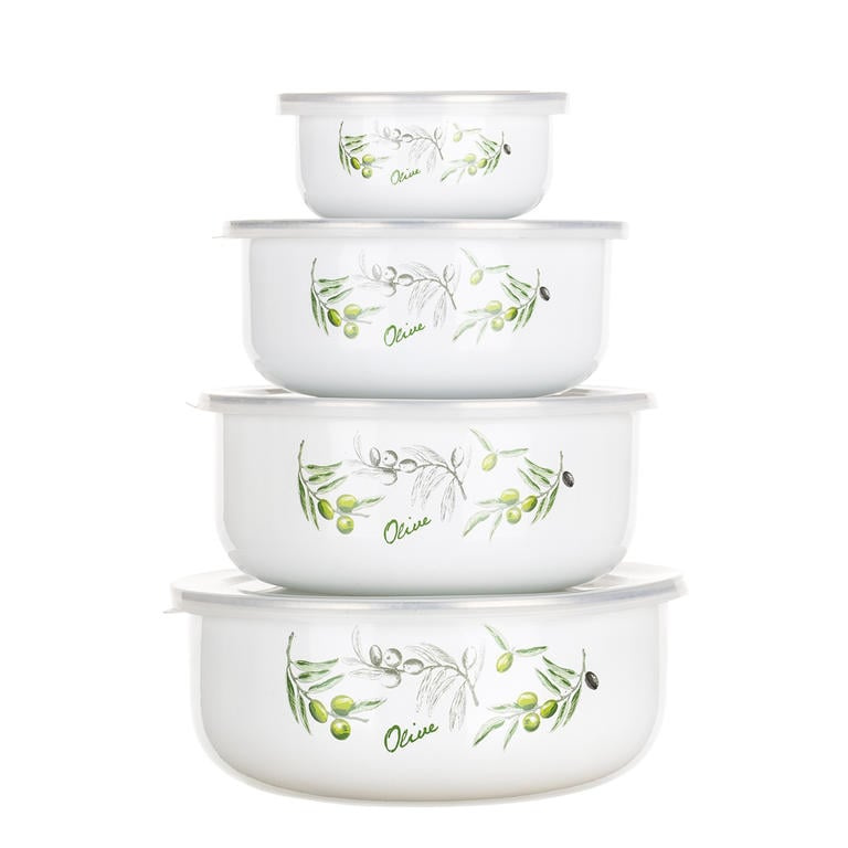 Sada smaltovaných misek Olives 4 ks, BANQUET