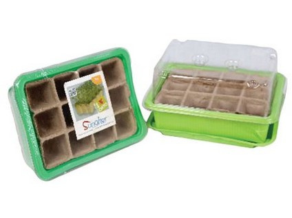 Minipařeniště se sadbovací deskou, 12 buněk, 3 sady