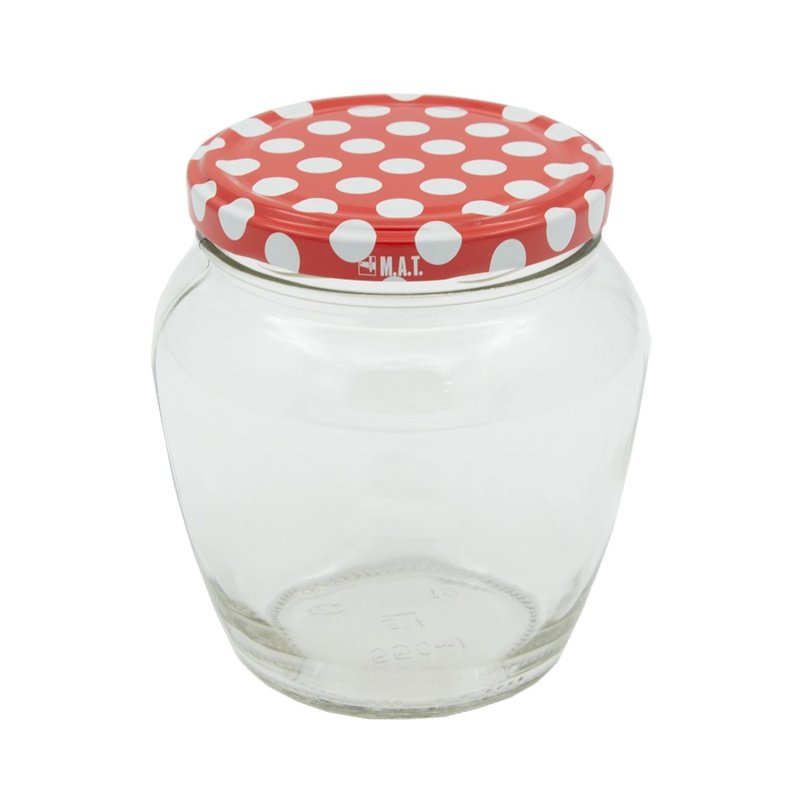 Zavařovací sklenice Twist 82, 550 ml + víčka Tečka (8 ks)