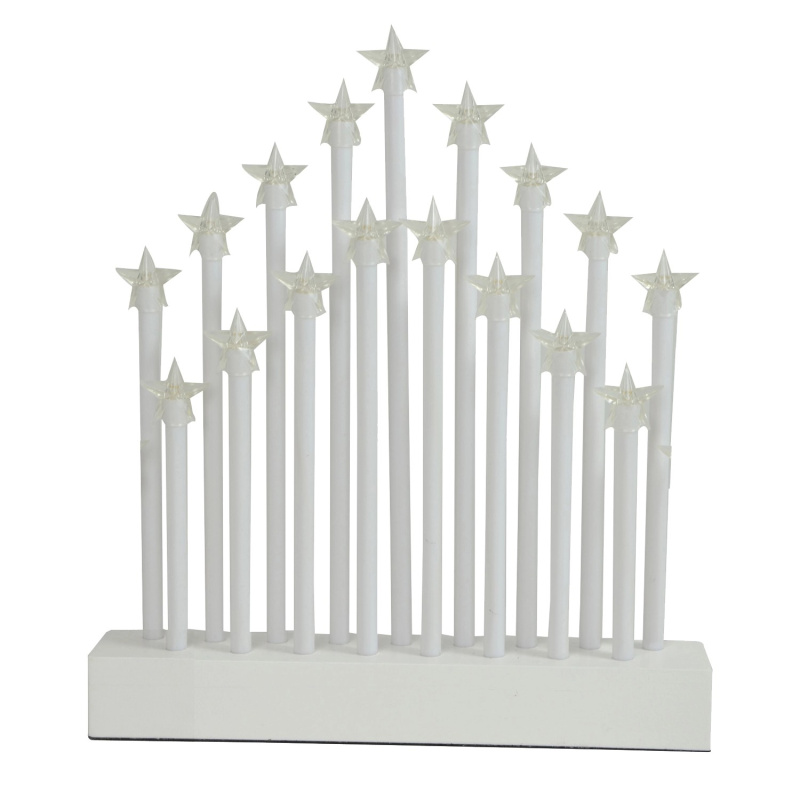 Vánoční LED elektrický svícen 17 svíček, 27,7 x 26 x 4 cm