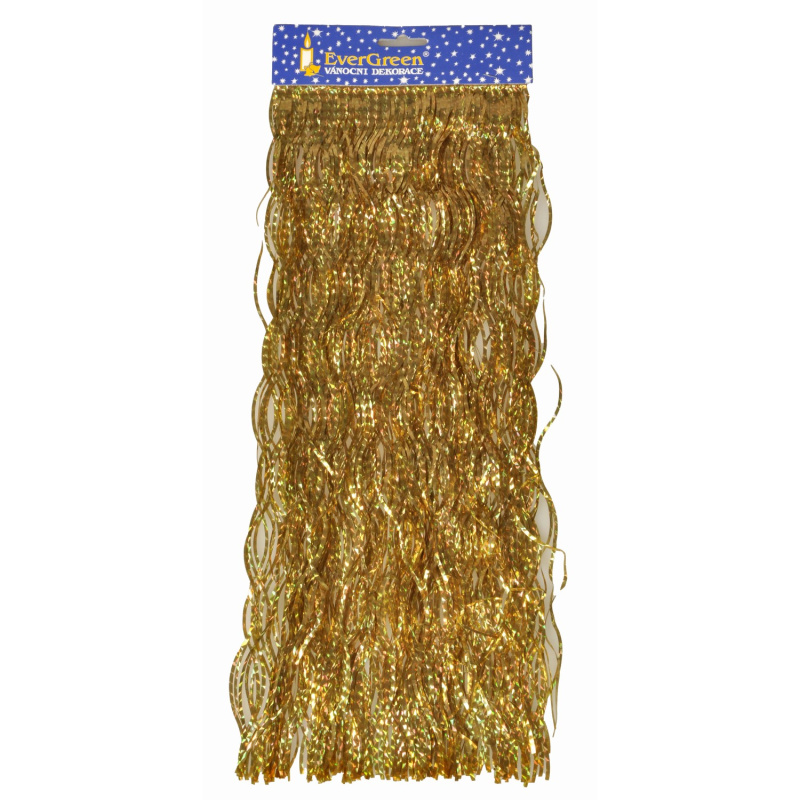 EverGreen Lameta vlnka holografická, zlatá, délka 50 cm