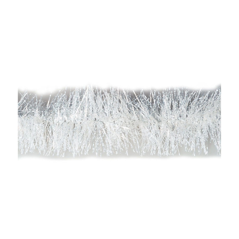 Řetěz dekorativní vánoční sněhovo bílý pr. 9 cm, délka 200 cm