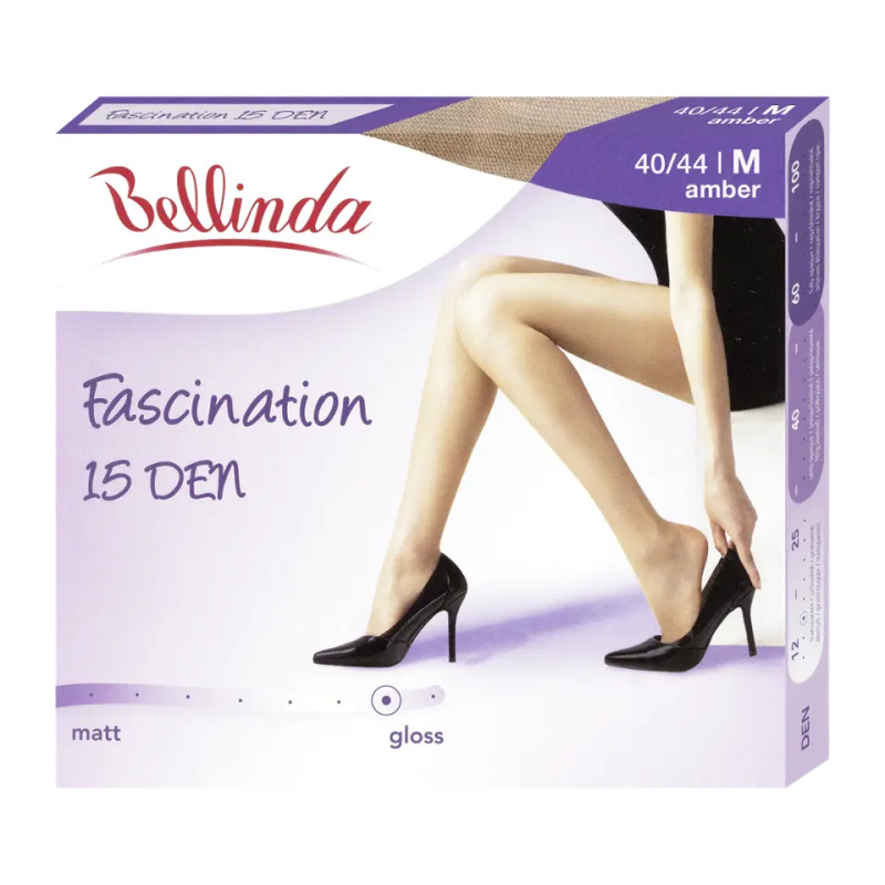 FASCINATION 15 DEN - Lesklé punčochové kalhoty - amber M