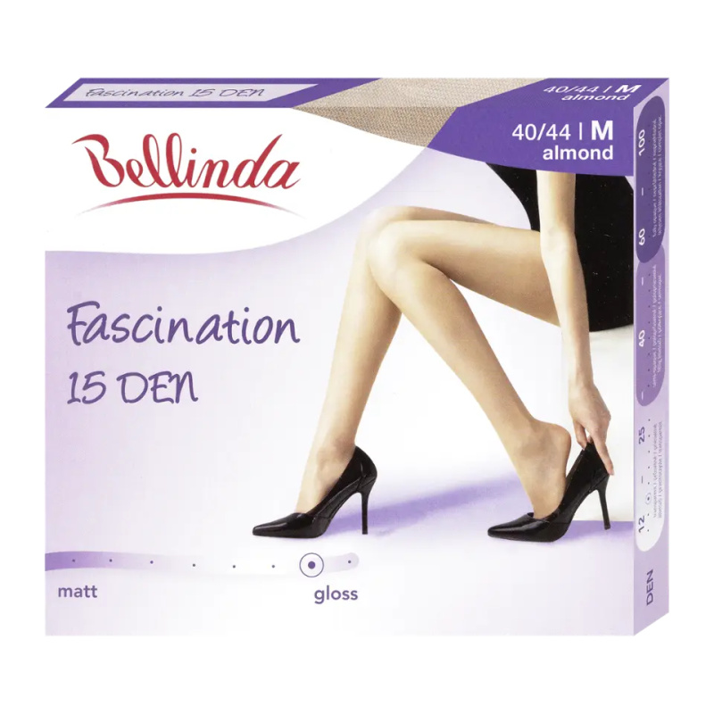 Punčochové kalhoty FASCINATION 15 DEN lesklé - BELLINDA almond M