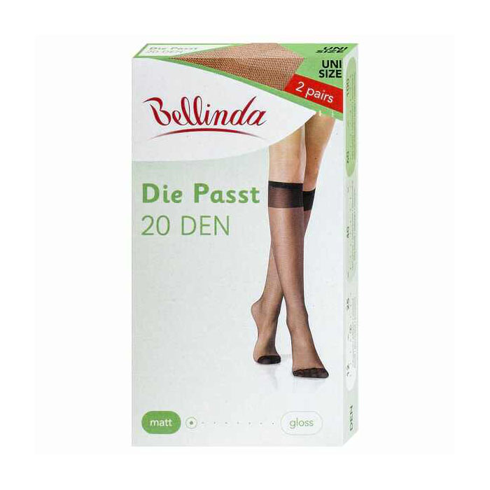 Bellinda Silonkové podkolenky DIE PASST, tělové, vel. UNI, 2 ks