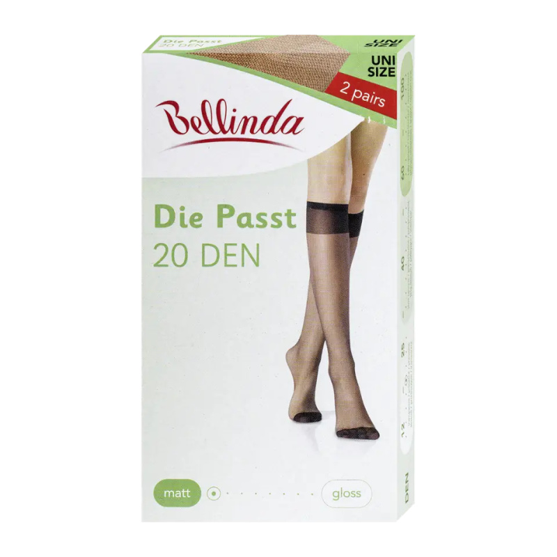 Bellinda Silonkové podkolenky DIE PASST, tělové, vel. UNI, 2 ks