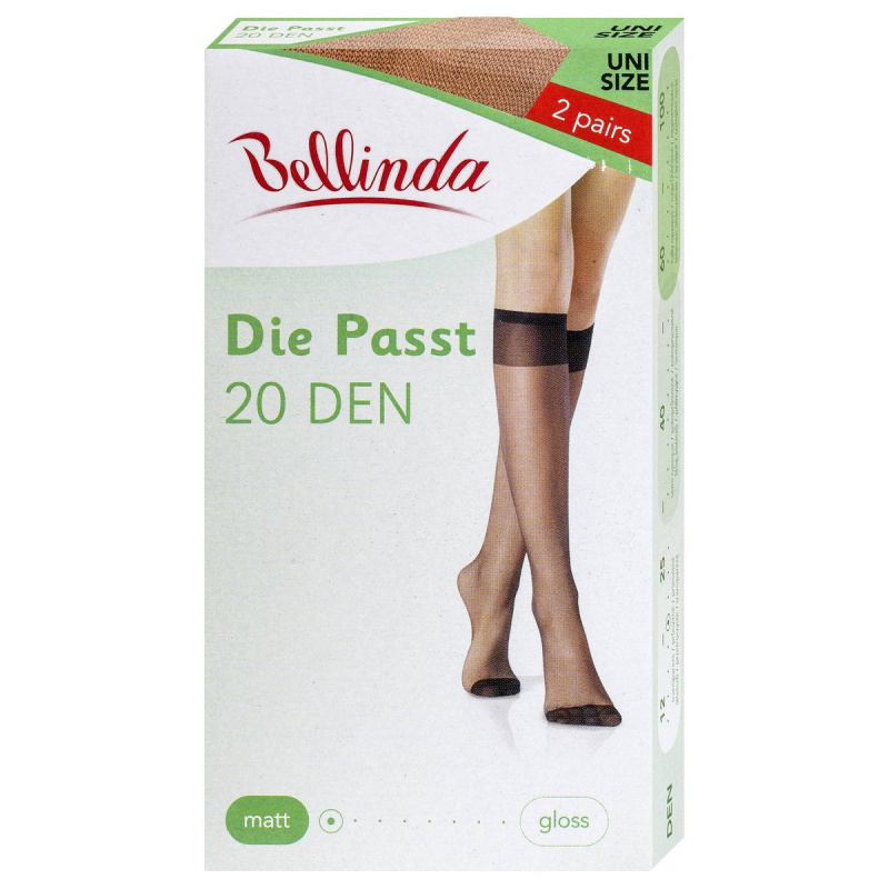Bellinda Silonkové podkolenky DIE PASST, tělové, vel. UNI, 2 ks
