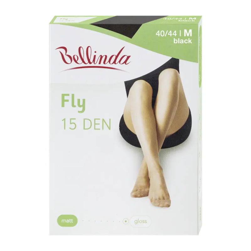 FLY PANTYHOSE 15 DEN - Jemné strečové punčochové kalhoty - černá M