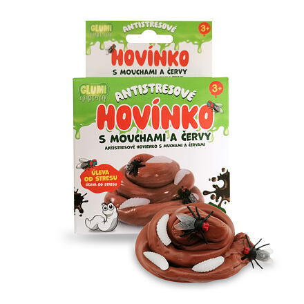 Glumi antistresová hračka s mouchami a červy