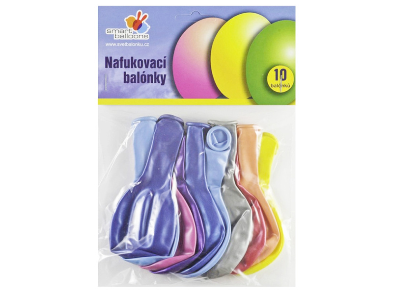 Metalické nafukovací balónky 26 cm – sada 10 ks