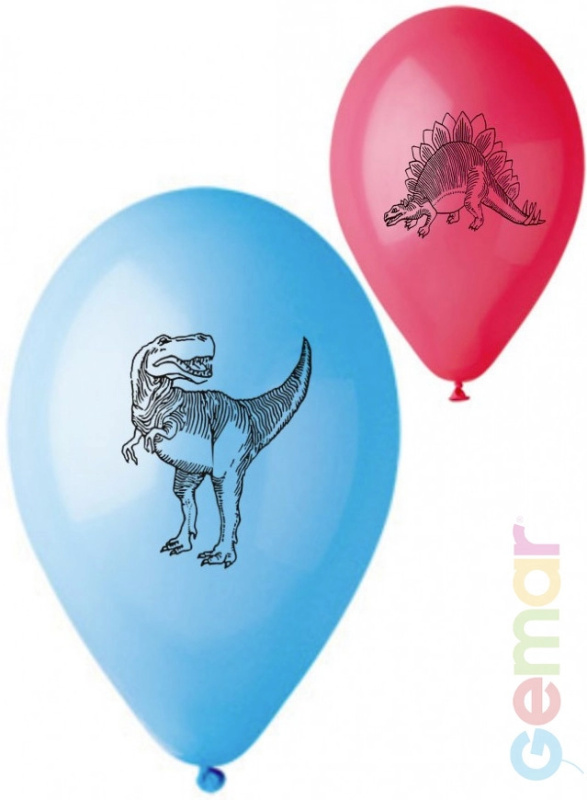 Gemar pastelový latexový balónek s potiskem dinosaurů 26 cm - 1 kus