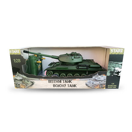 KIK RC tank T-80 No.9995 s dobíjecím packem USB+adaptér 2,4 GHz písková RTR 1:32