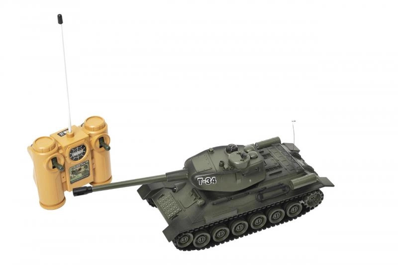KIK RC tank T-80 No.9995 s dobíjecím packem USB+adaptér 2,4 GHz písková RTR 1:32