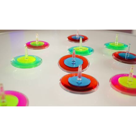 Kouzelný spinner s efektem lávy