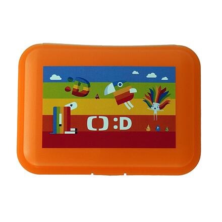 Mac Toys Déčko svačinový box s přihrádkou červený