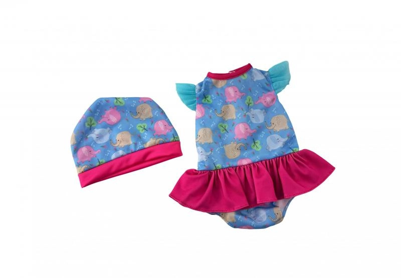PLEJO Oblečení pro panenku 40 - 43 cm, body s čepičkou modré