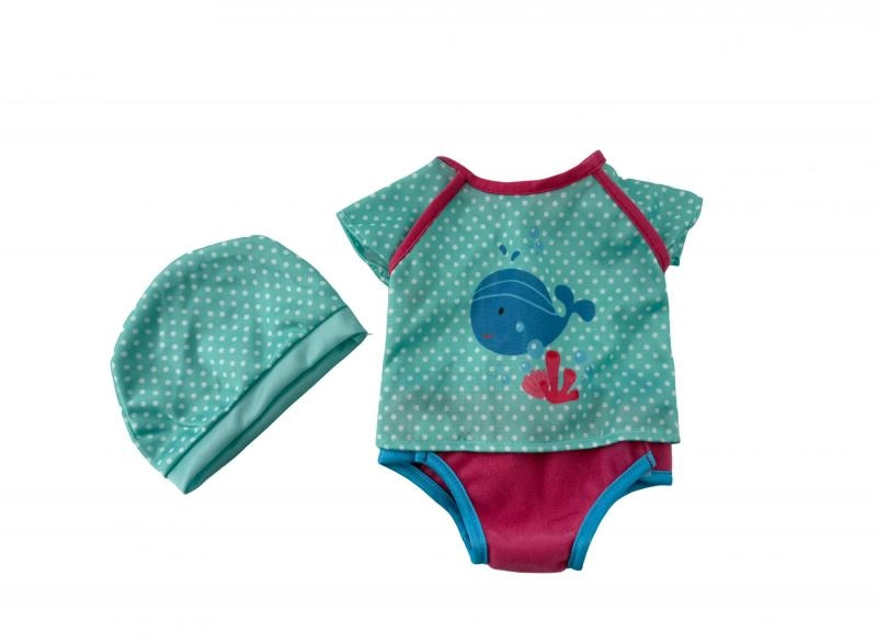 PLEJO Oblečení pro panenku 40 - 43 cm, body s čepičkou zelené