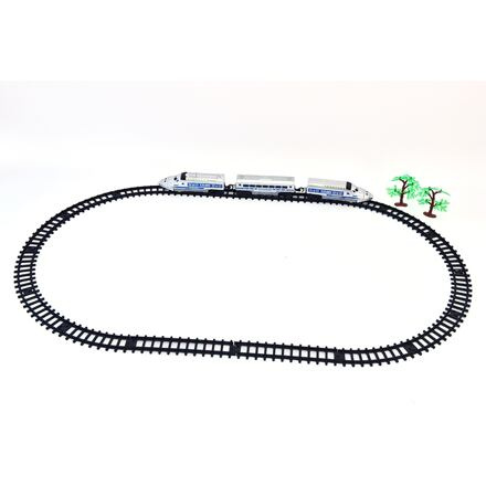 MAC TOYS Vlaková dráha, stříbrná, 111cm