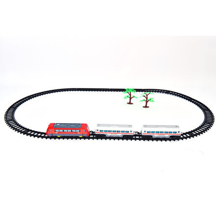 MAC TOYS Vlaková dráha, červená, 111cm