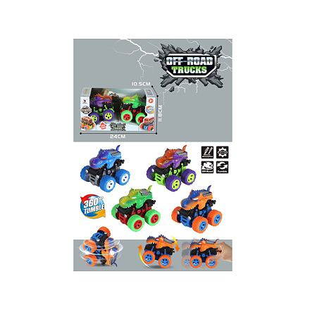 Mac Toys Natahovací auto dinosaurus 2ks