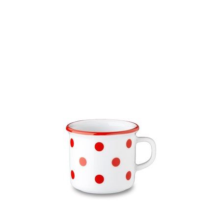 G.Benedikt Hrnek RETRO 80 ml červený porcelán 1 ks