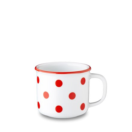 G.Benedikt Hrnek RETRO 180 ml červený porcelán 1 ks