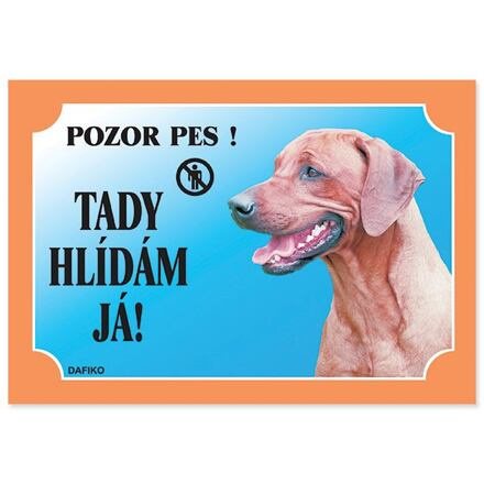 Tabulka DAFIKO rhodézský ridgeback 1 ks