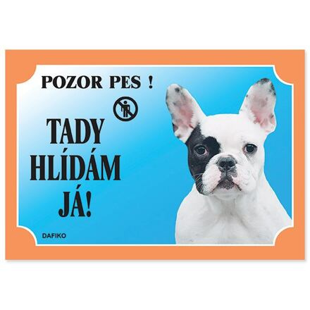Tabulka DAFIKO francouzský buldog světlý 1 ks