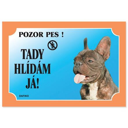 Tabulka DAFIKO francouzský buldog tmavý 1 ks