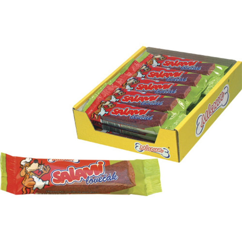 Mlsoun Salami - masová tyčinka lovečák, krmivo pro psy 45g