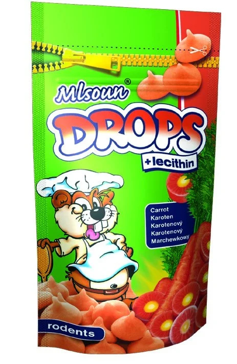 Mlsoun drops s karotenem - pochoutka pro hlodavce, 75g