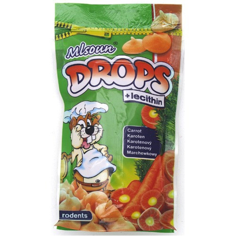 Mlsoun drops s karotenem - pochoutka pro hlodavce, 75g