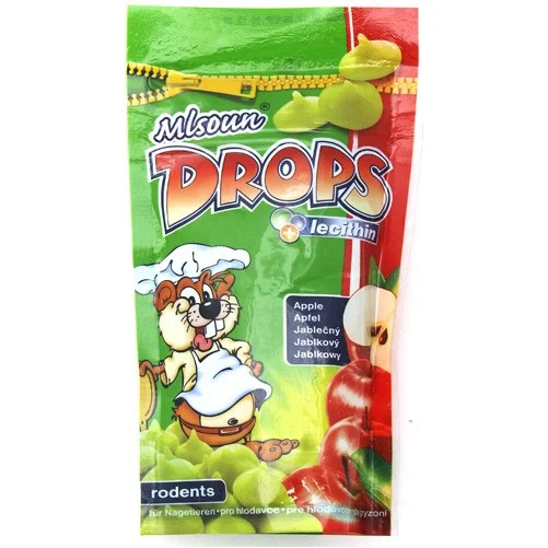Mlsoun drops jablečný - pochoutka pro hlodavce, 75g