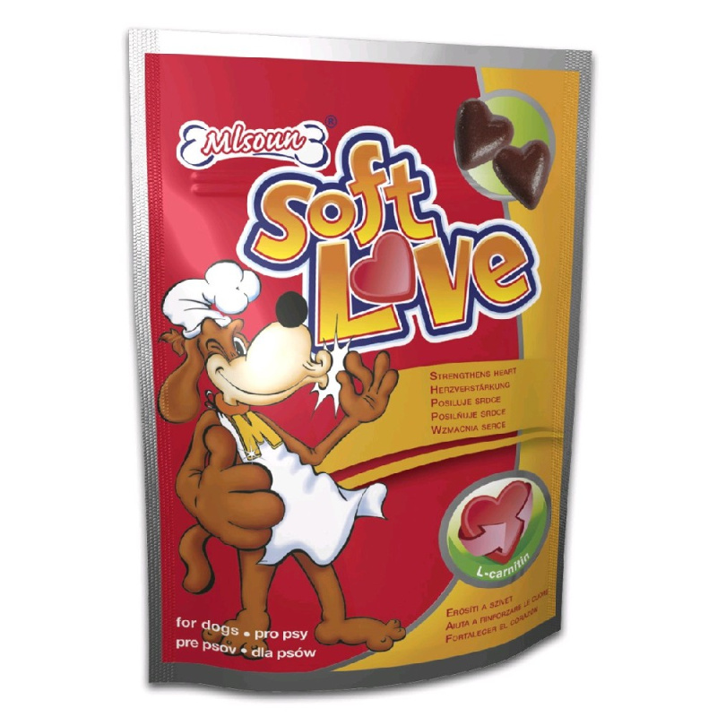 Mlsoun Soft Love, doplňkové krmivo pro psy, 100g